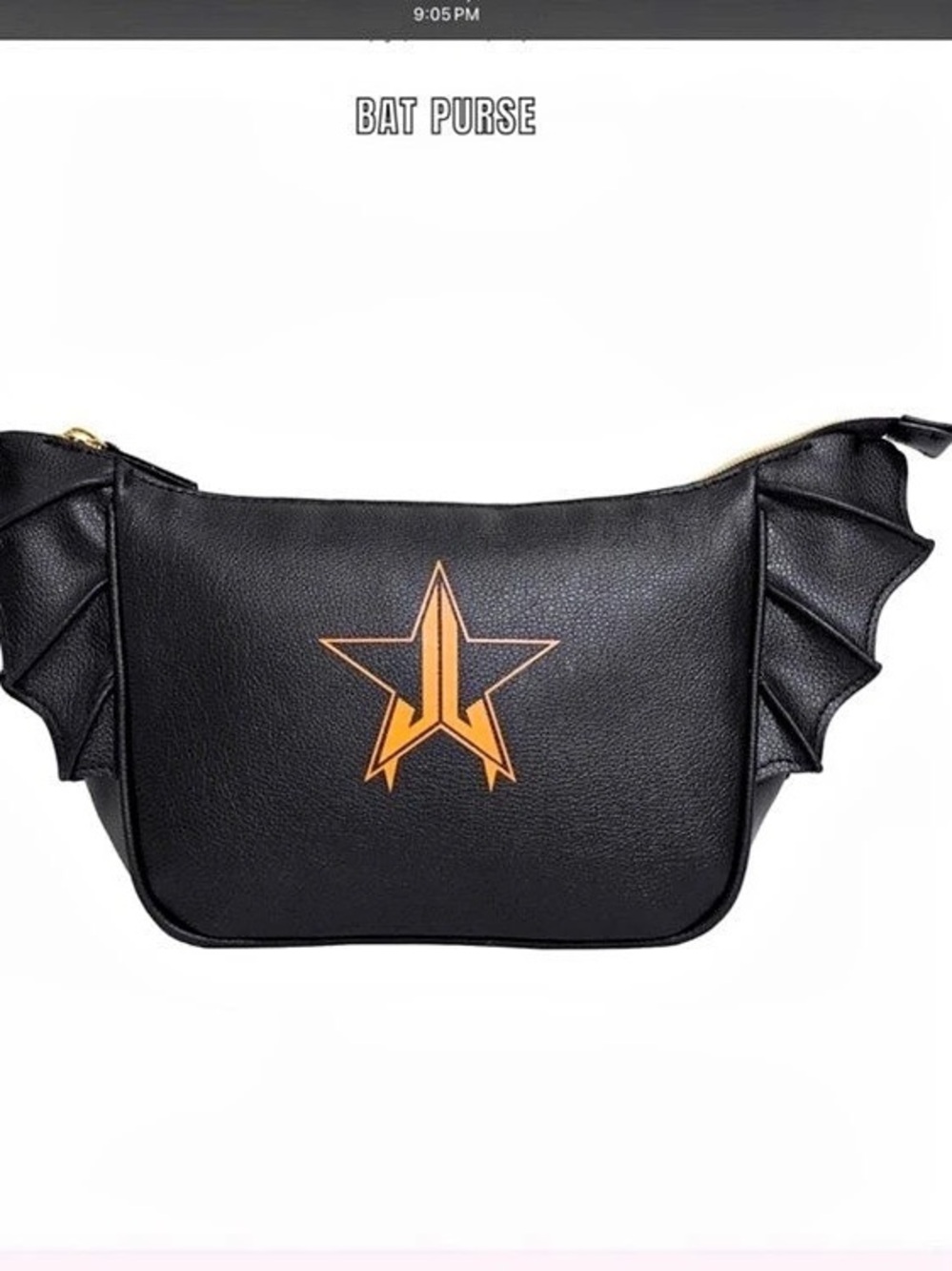 Jeffree Star Cosmetics Bat Wing Makeup Bag Black
